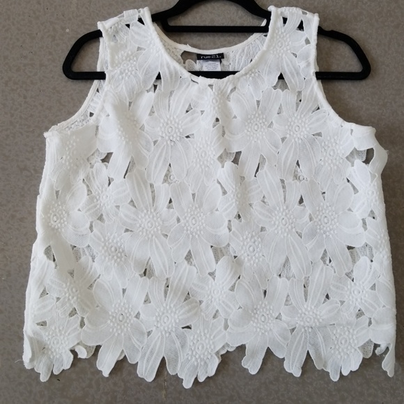 Rue21 Tops - White crochet top